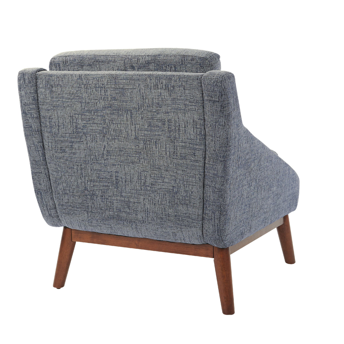 Navy Fabric Chair with Coffee Legs S7899