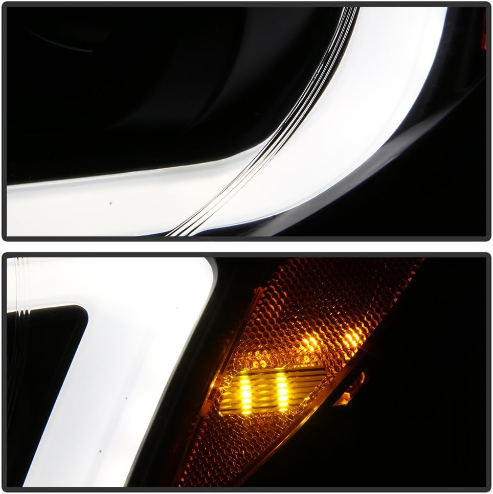 LED Tube Projector Headlights Pair F574