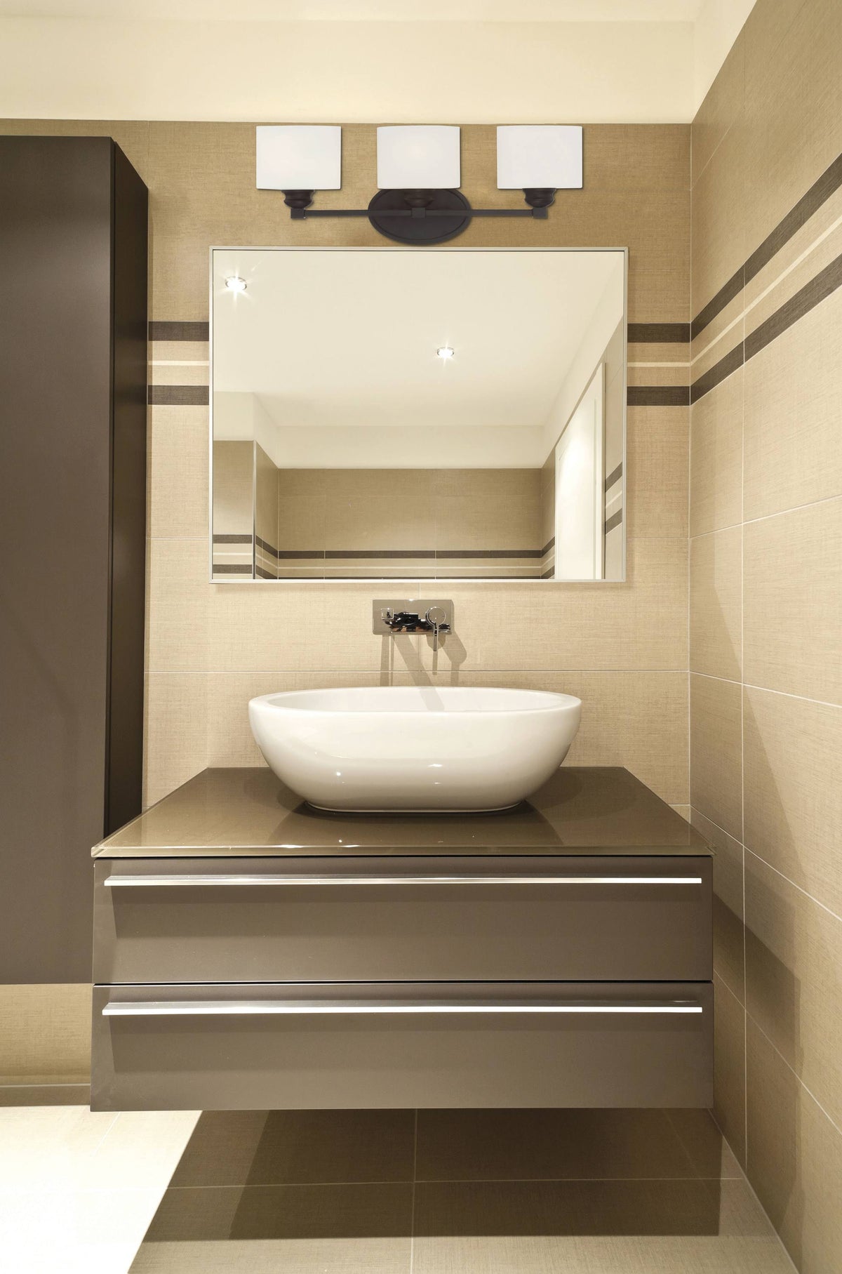 3 Light Satin Nickel Bath Bar N1404