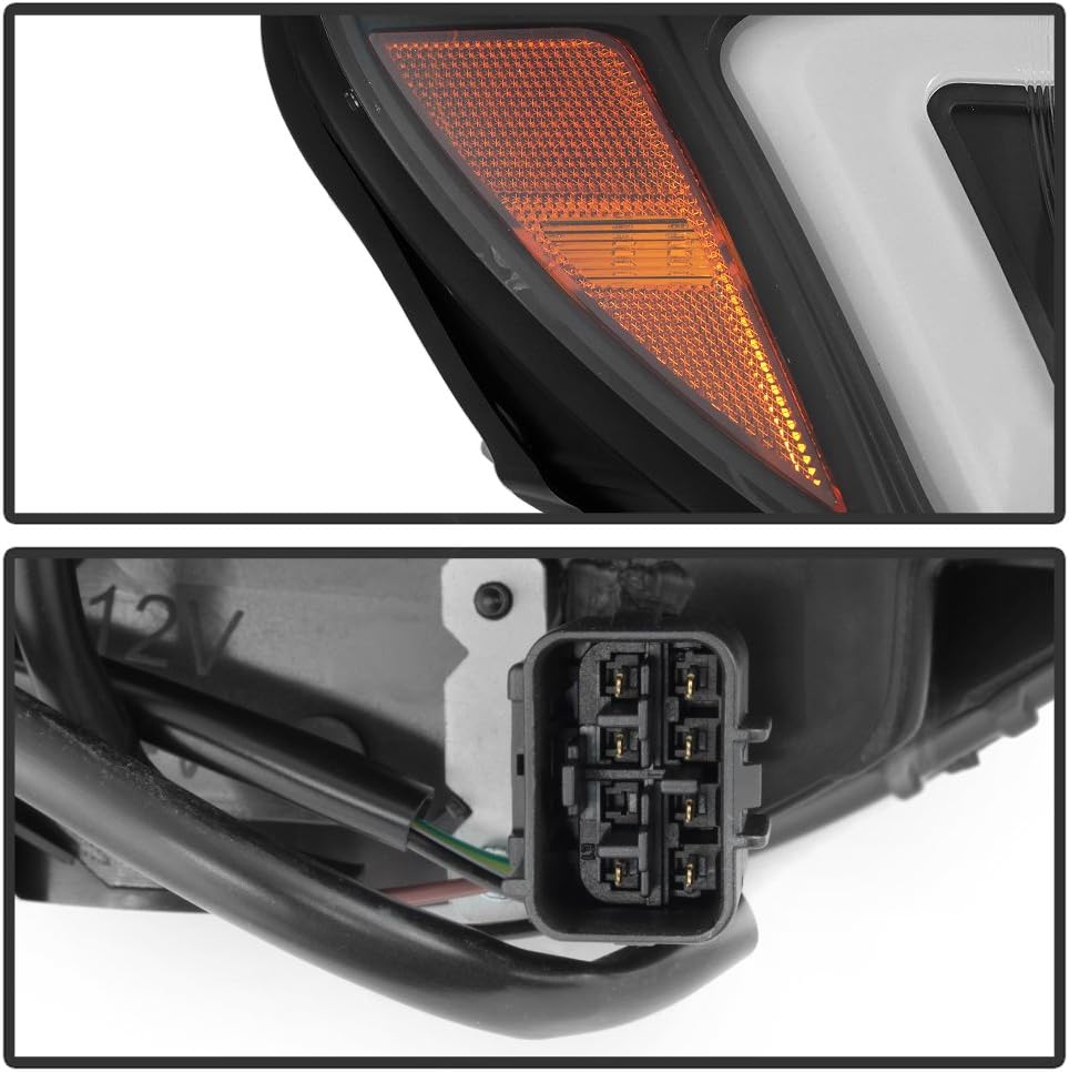 LED Tube Projector Headlights Pair F574