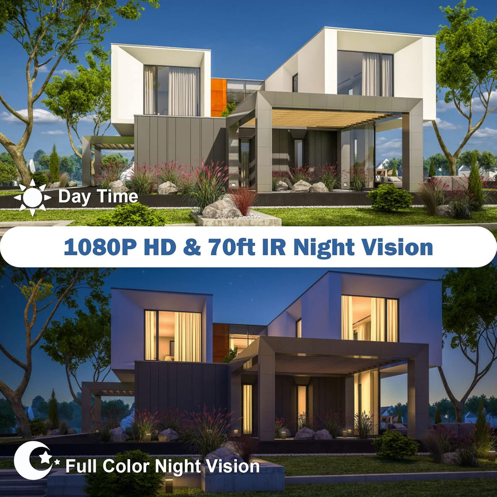 Wireless PTZ 360° View 1080P Security Camera with Full Color Night Vision W301369