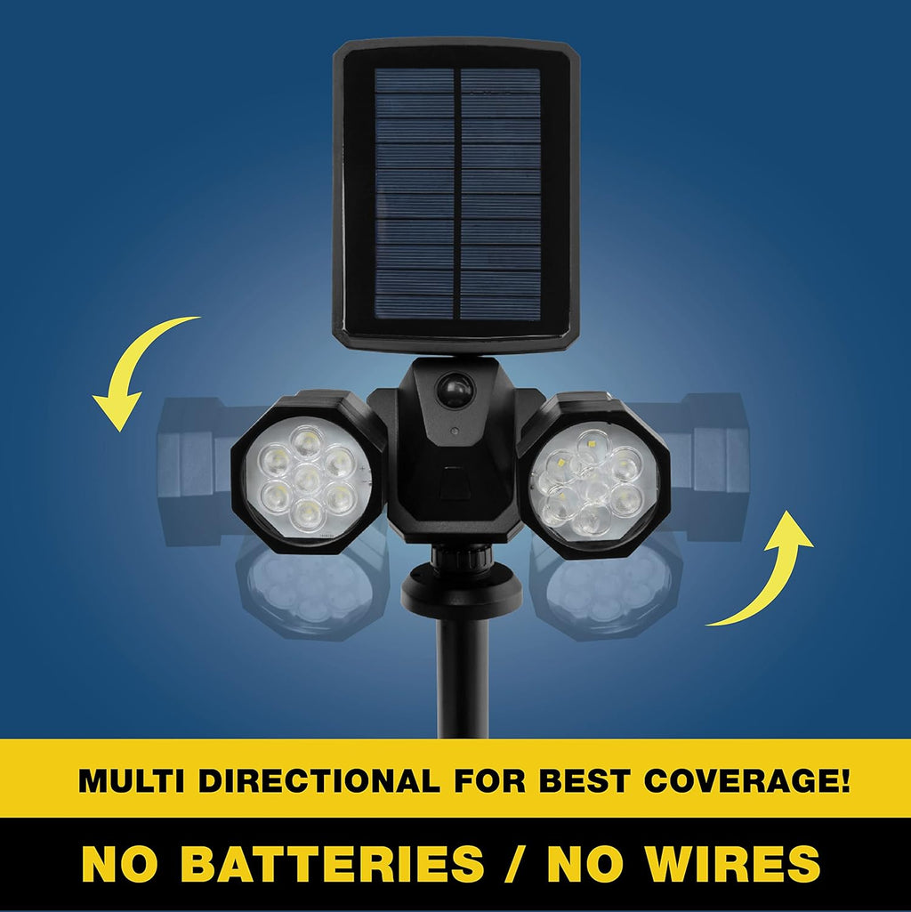 Solar Lights Outdoor with Motion Sensor 14 LED Waterproof Landscape Spotlights Set of 2 C8359