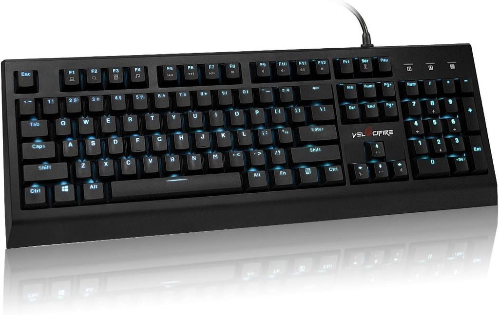 104-Key Full Size Mechanical Keyboard with Brown Switches LED Backlit Anti-ghosting Keys P886570