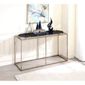 Metal Console Table in Champaign and Black J949189