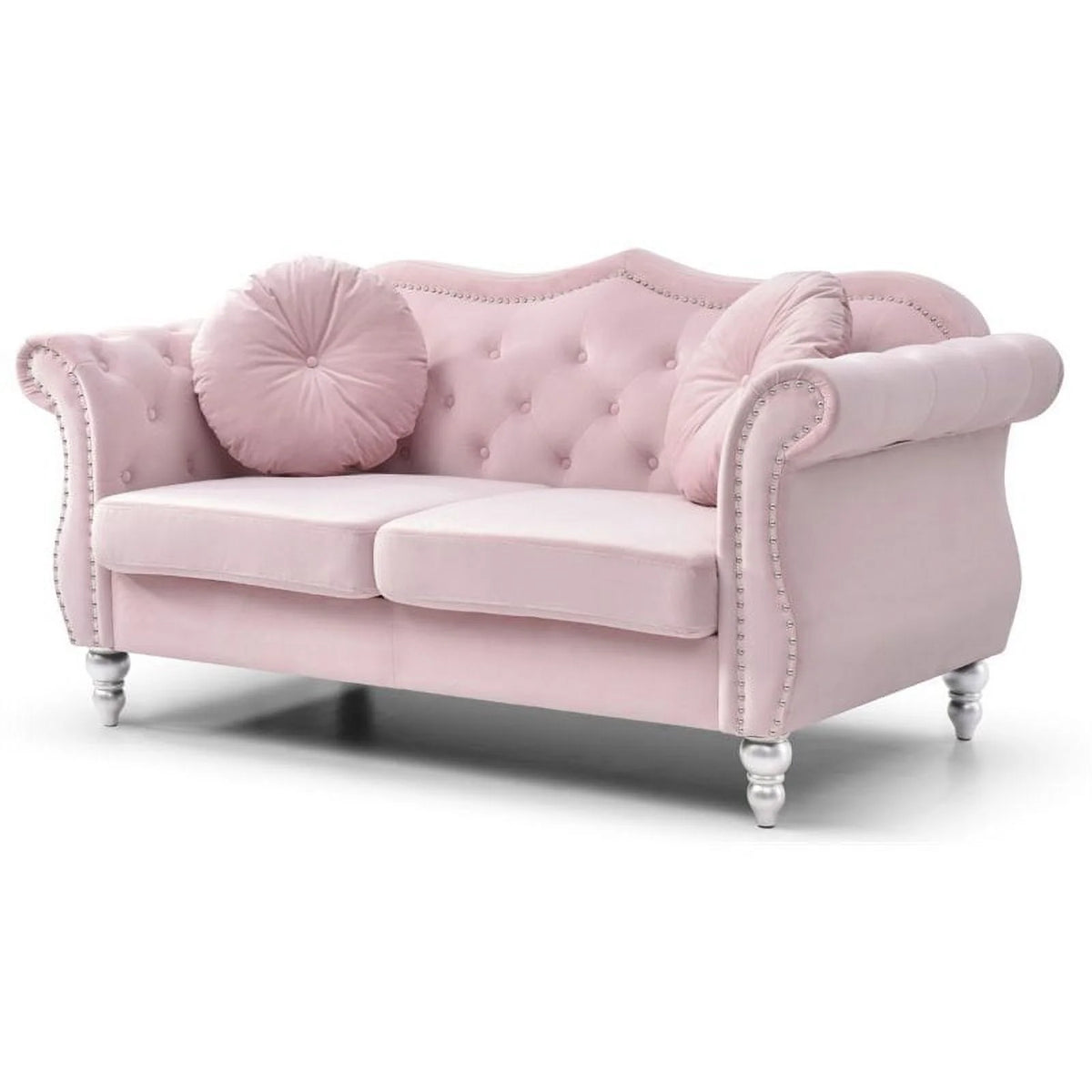 Pink 2-Piece Sofa and Loveseat Furniture Set D583