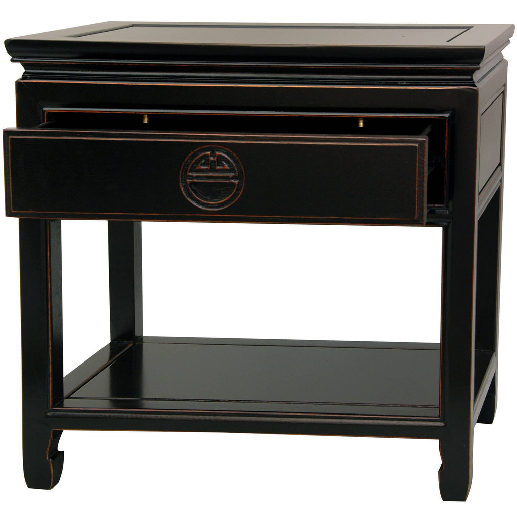 Antique Black Rosewood Bedside Table A661657