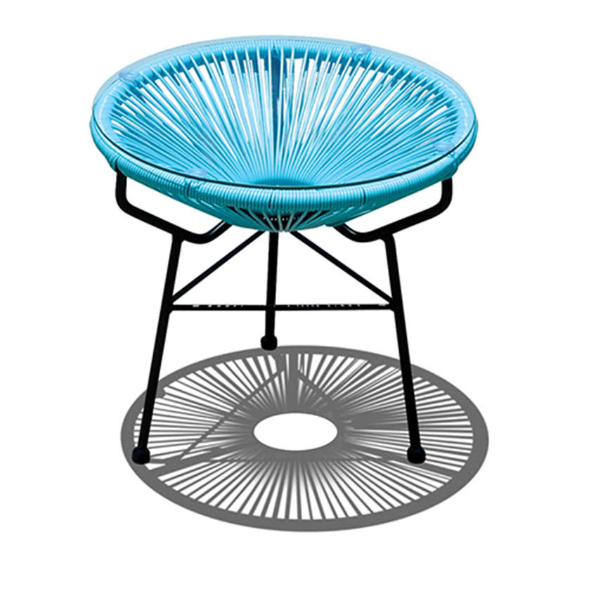 Lime Green Acapulco Chair with White Side Table or Ottoman G741