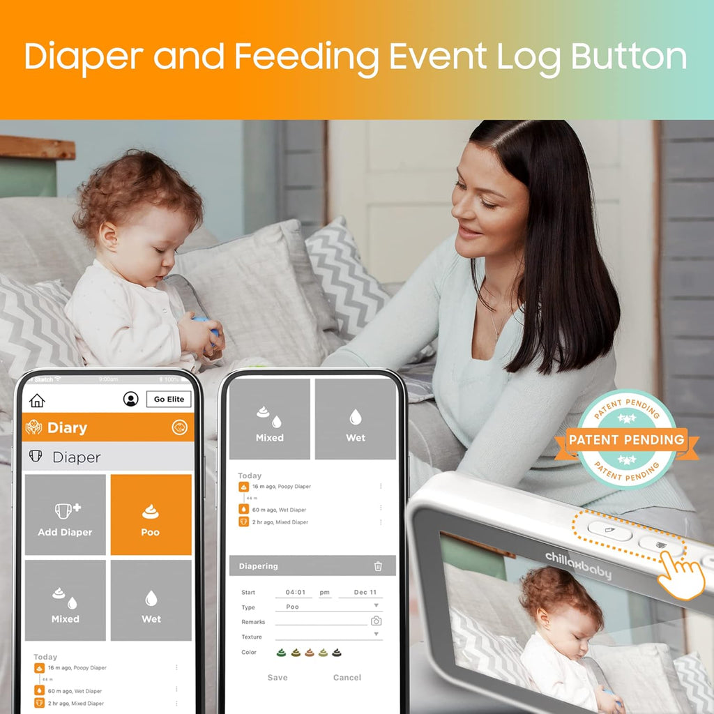 Baby Monitor with Camera & Control Unit, 4.3 Screen, HD Camera, Night Vision J29312