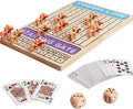 Wooden Horse Racing Game with 11 Durable Horses Dice & Cards B677