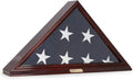 Solid Wood Glass Front Flag Display Case V9207