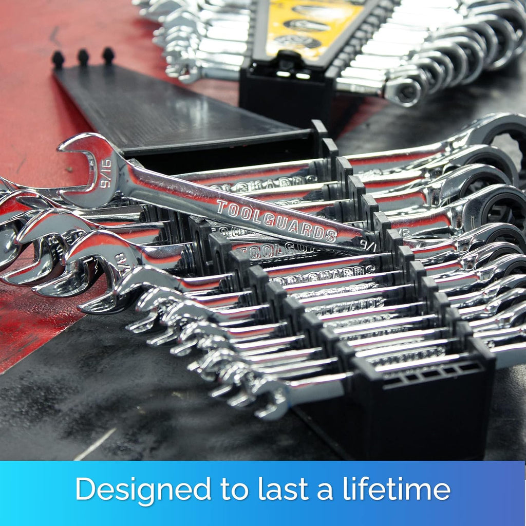13 Pieces Slim Profile Ratcheting Wrench with Rack Organizer G5692