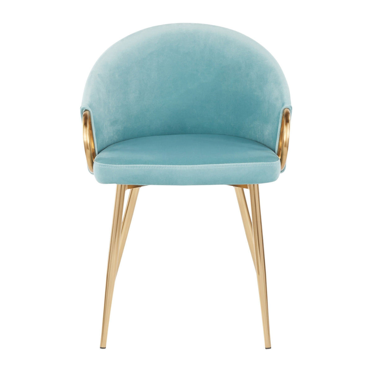 Light Blue Velvet Upholstered Chair I588323