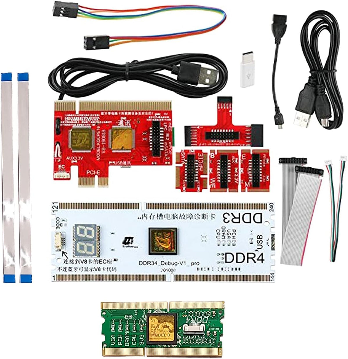 V8 Multifunction Laptop and Desktop PC Post Diagnostic Test Card Y374290