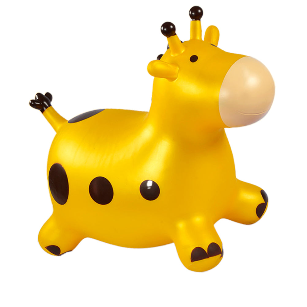 Inflatable Bouncing Horse Toy with Air Pump (Yellow) D656