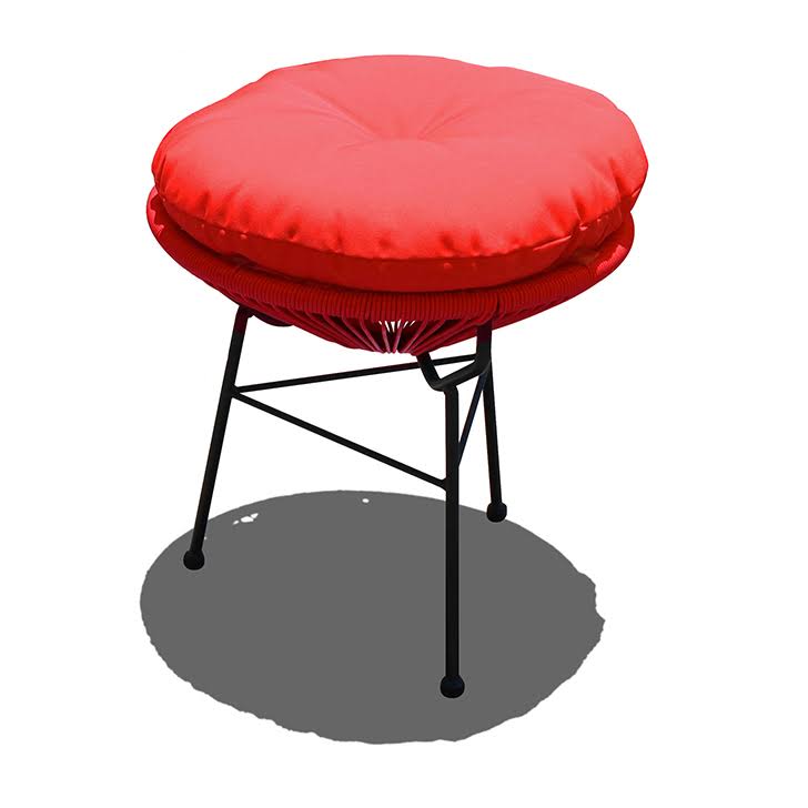 Lime Green Acapulco Chair with White Side Table or Ottoman G741