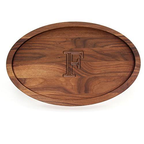 Walnut Wood Oval Carving Board with Juice Well Y113388