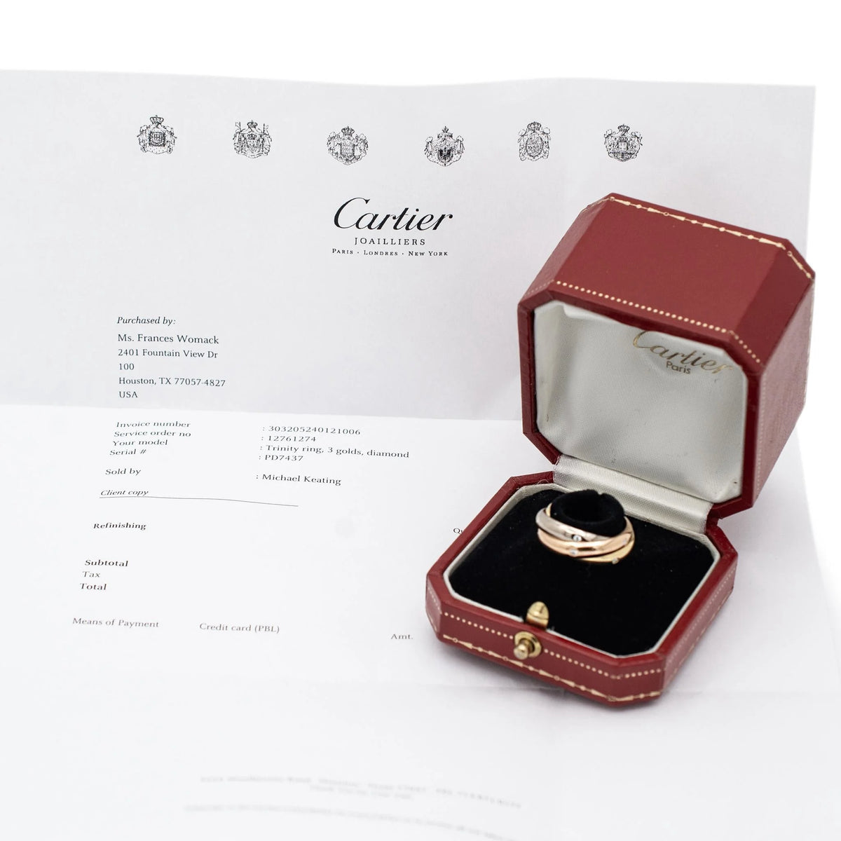 18K Tri Color Diamond Band Ring P39706