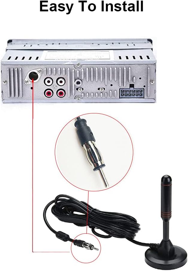 16ft Magnetic Am Fm Car Antenna with Magnetic Base J4611
