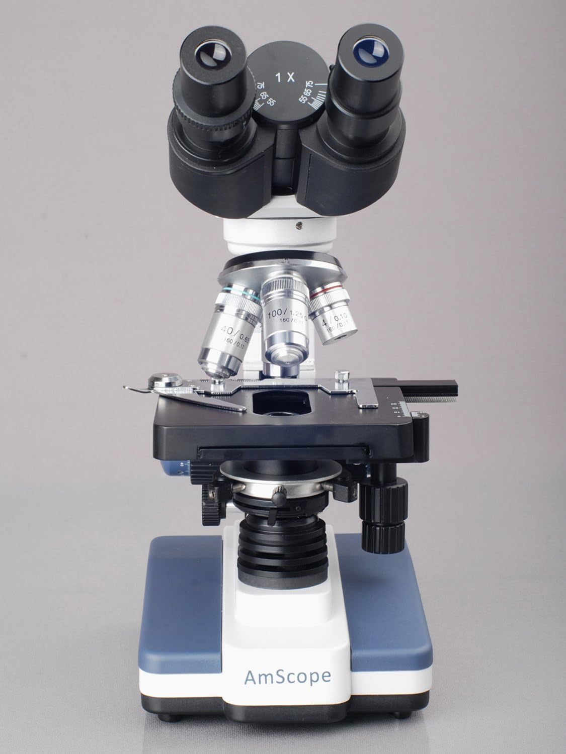 Binocular Compound Microscope, 40X-2000X Magnification, LED Illumination, Abbe Condenser, Double-Layer Mechanical Stage E6913