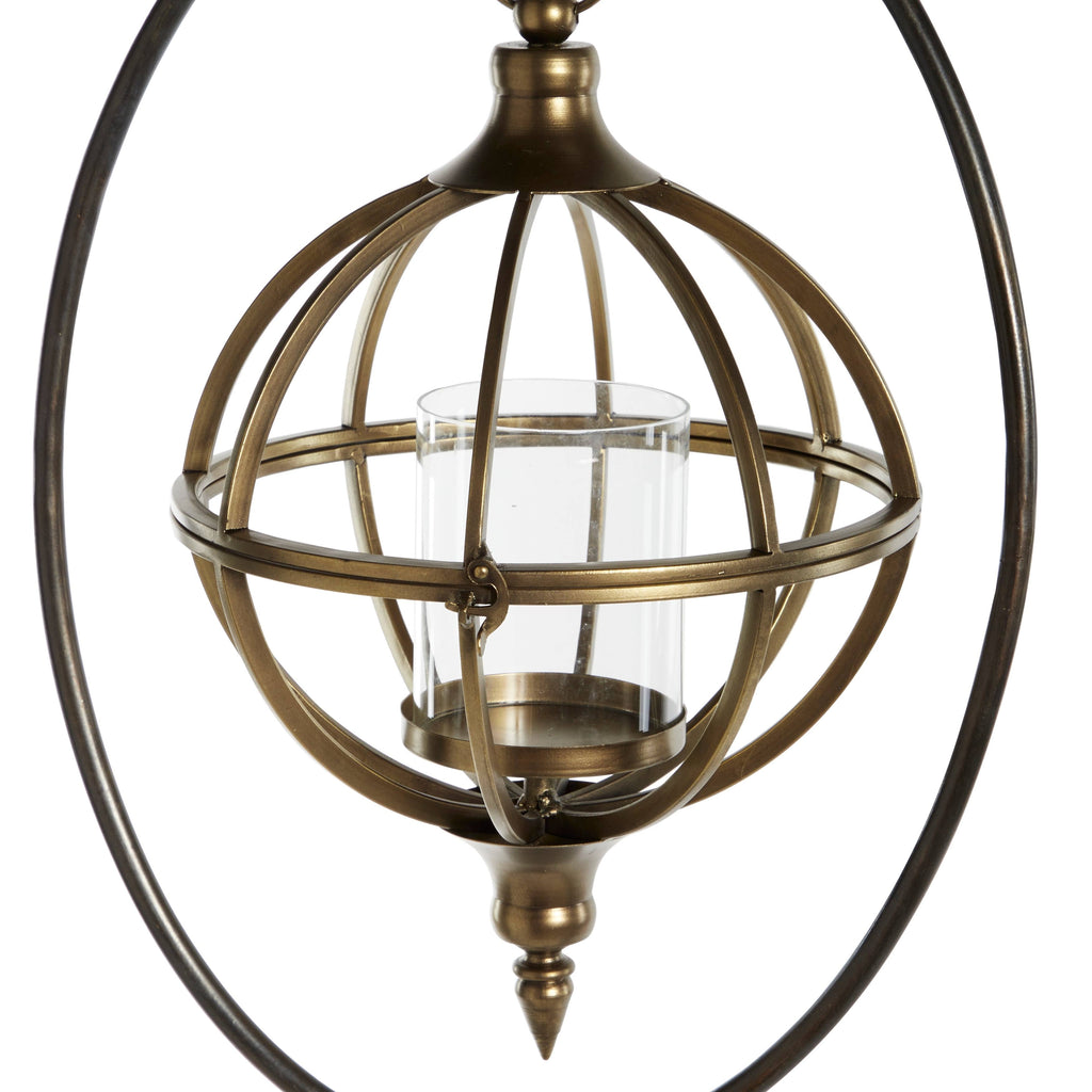 Bronze Metal Candle Lantern W738