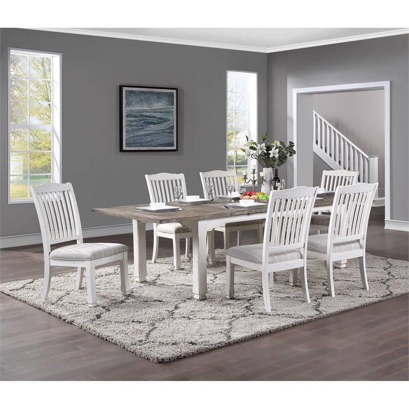Gray and White Dining Chair Set of Two I7412