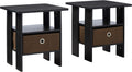 2-Pack Bin Drawer End Table Nightstand W830
