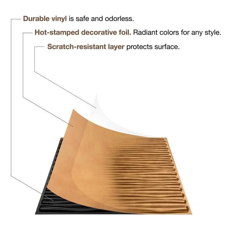 2ft x 2ft Brushed Nickel Vinyl Ceiling Tile (5 Pack) N13205