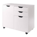 White 2-Section Mobile Filing Cabinet Z167355
