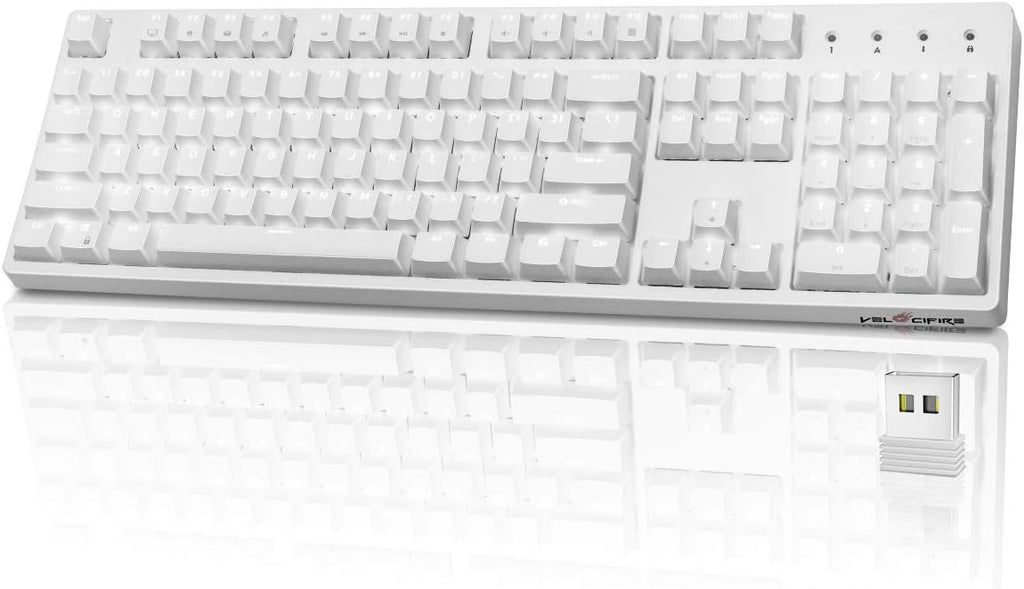 104-Key Full Size Mechanical Keyboard with Brown Switches LED Backlit Anti-ghosting Keys P886570