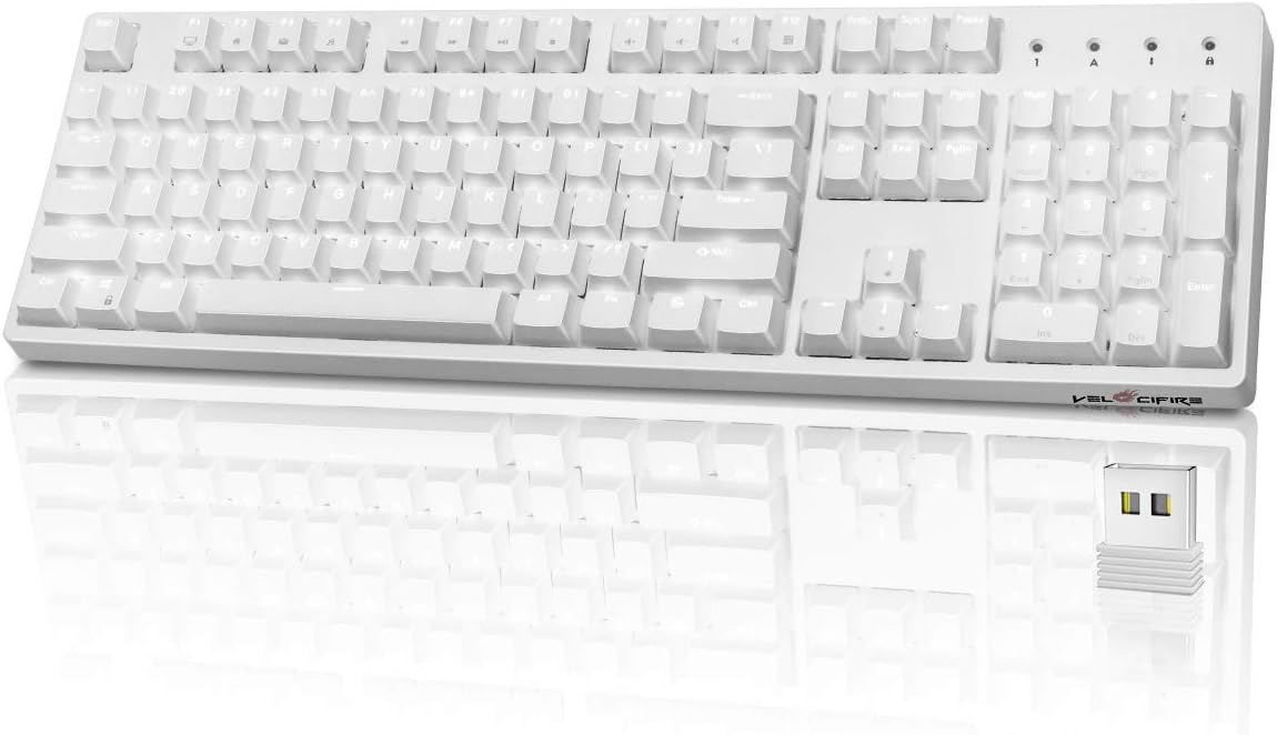 104-Key Full Size Mechanical Keyboard with Brown Switches LED Backlit Anti-ghosting Keys P886570