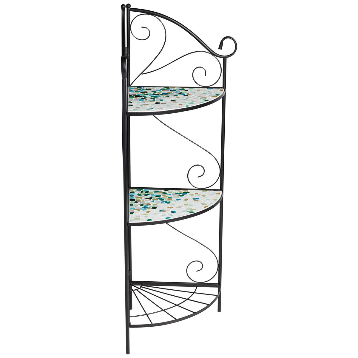 Black Iron Three Shelf Plant Stand W93753