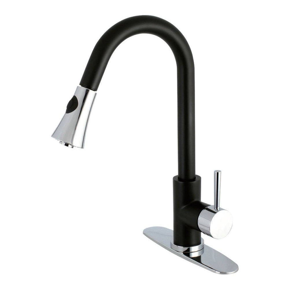 Satin Nickel Kitchen Faucet with Pull-Down Sprayer T10784