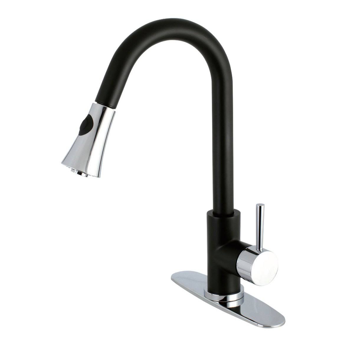 Satin Nickel Kitchen Faucet with Pull-Down Sprayer T10784