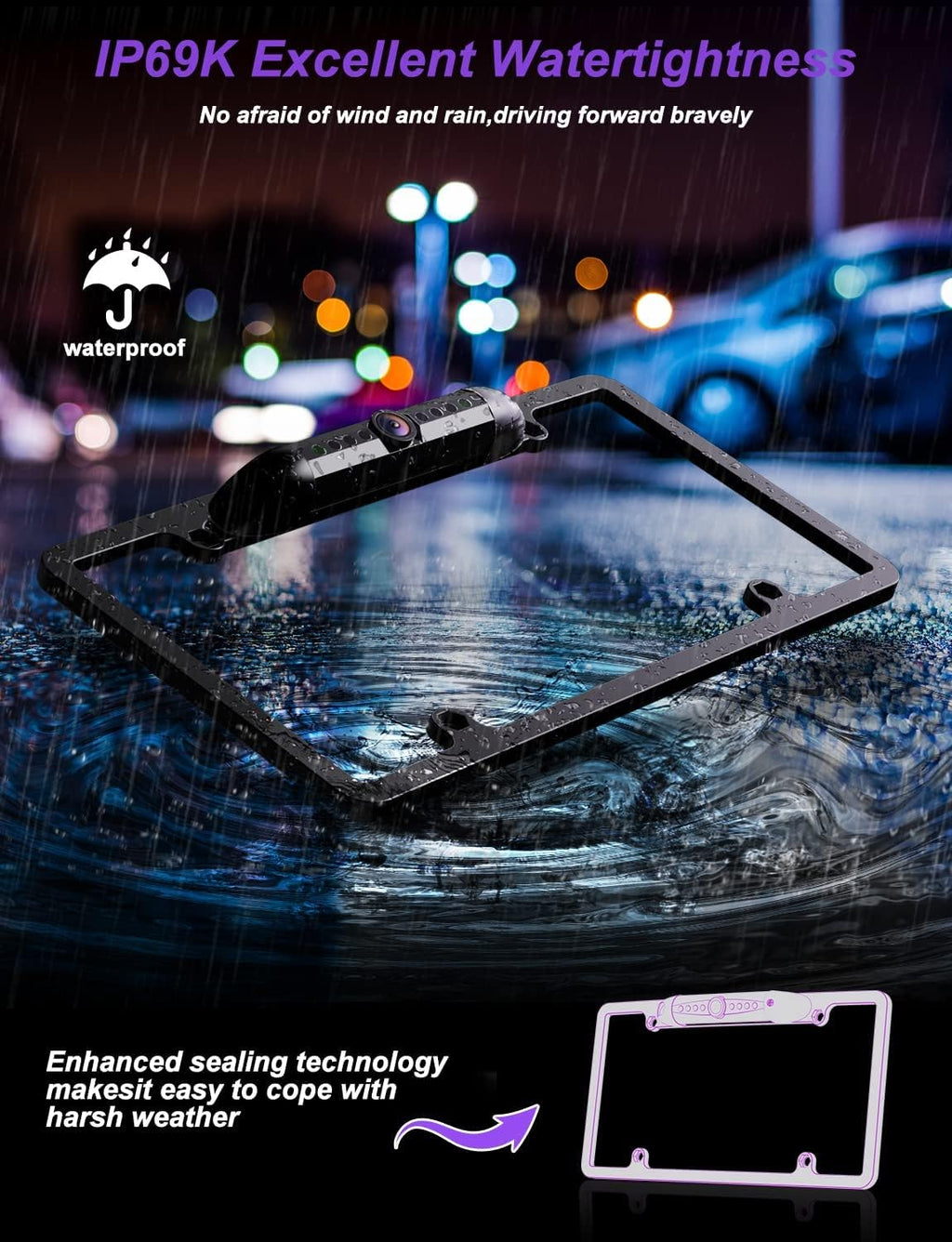 1080P Wired Backup Camera with 5 Inch Monitor, Pack of 2 P27136