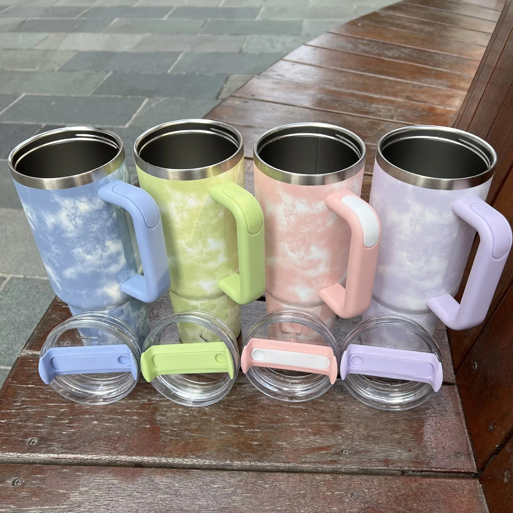 Purple 40 Oz Stainless Steel Thermal Tumbler with Handle K4793