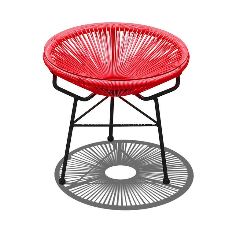 Lime Green Acapulco Chair with White Side Table or Ottoman G741