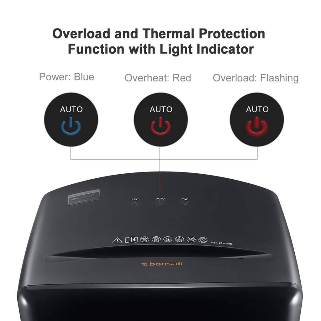 20-Sheet Heavy Duty Cross-Cut Paper Shredder - Black Z1693