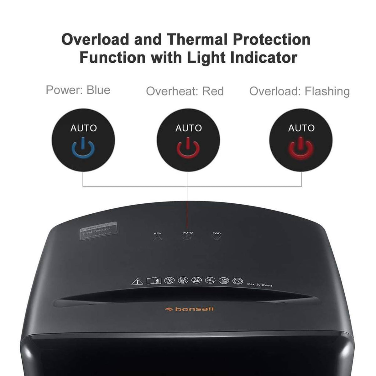 20-Sheet Heavy Duty Cross-Cut Paper Shredder - Black Z1693