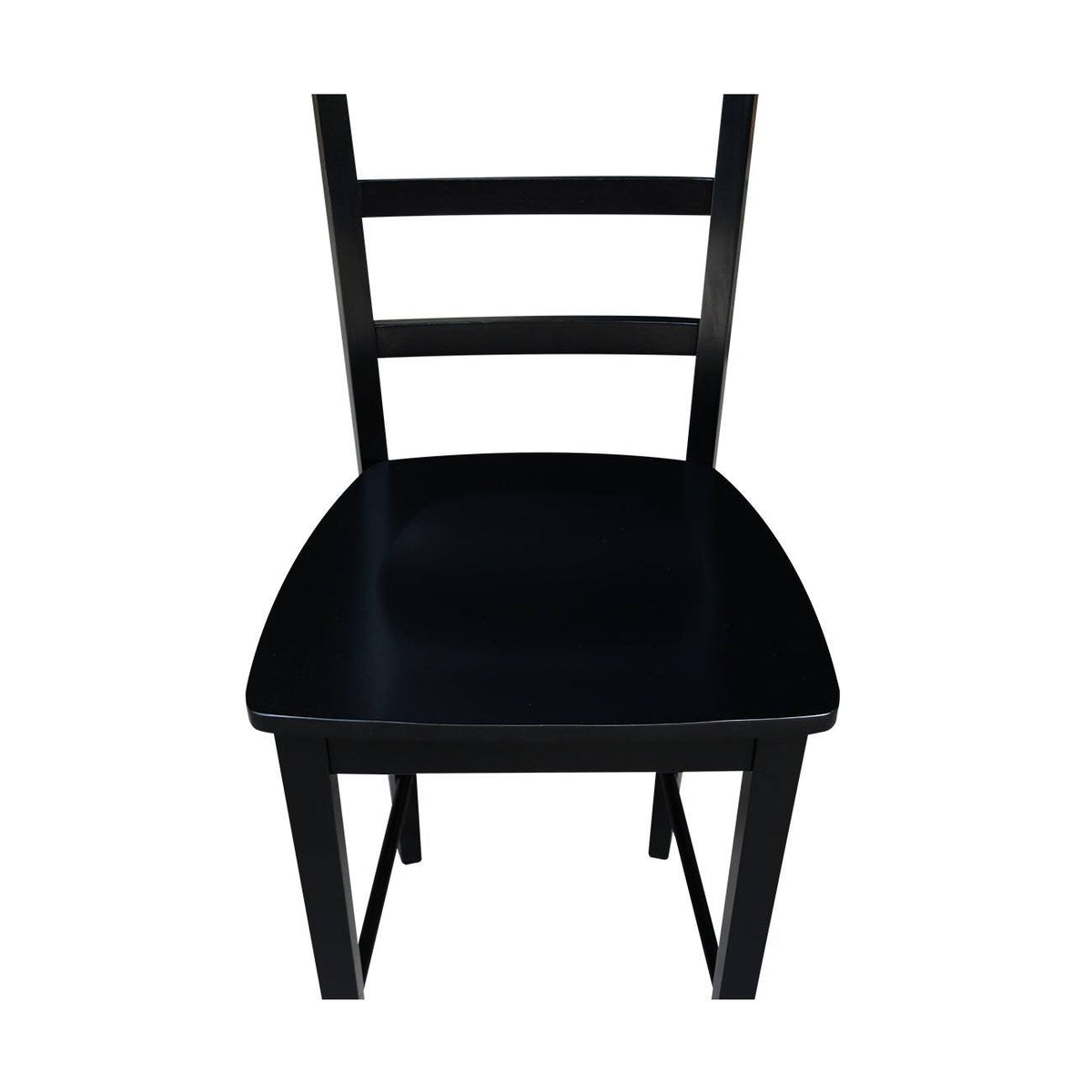 Round Pedestal Gathering Height Table with 2 Counter Height Stools, Black N504