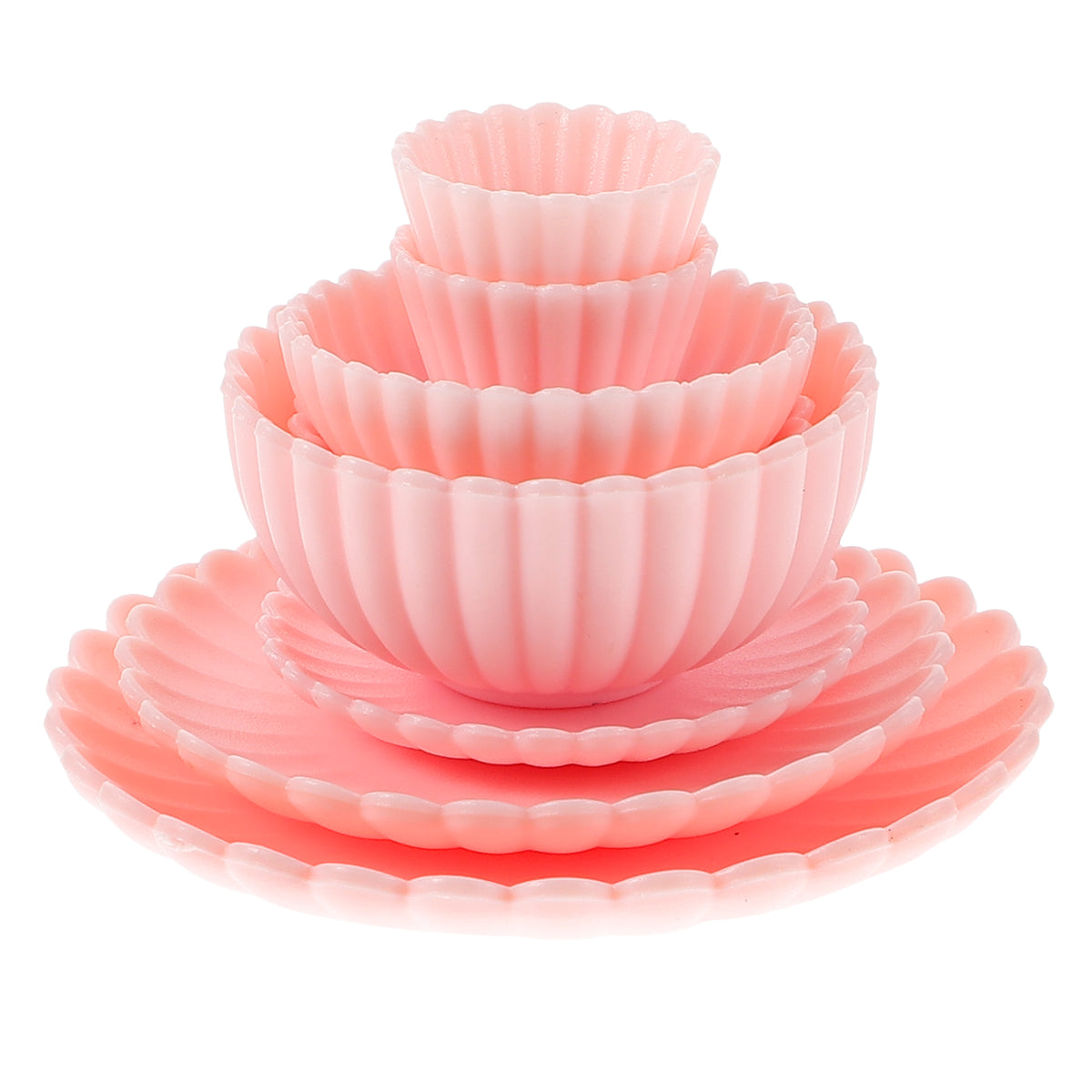 8 Pcs PVC Dollhouse Kitchen Dinnerware Toys Set I657