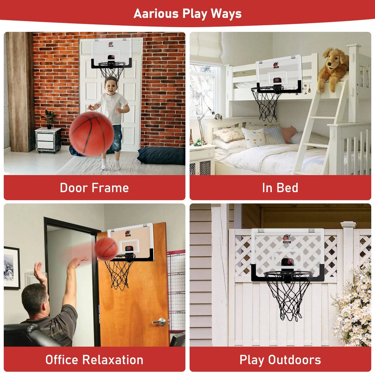 Mini Basketball Hoop Toys with Score Record and Sounds H787