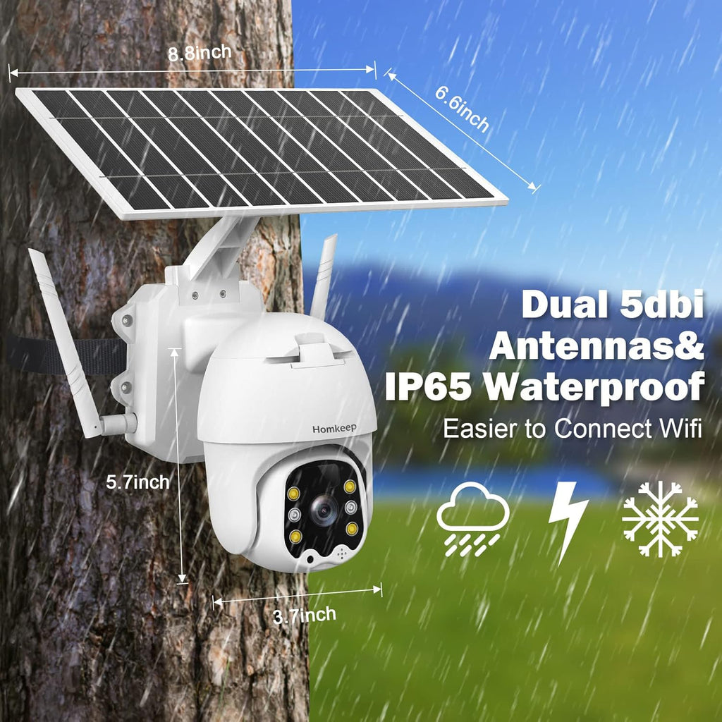 Wireless PTZ 360° View 1080P Security Camera with Full Color Night Vision W301369