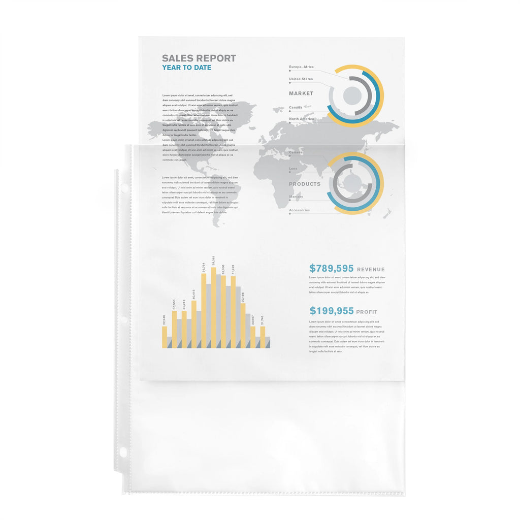 Semi-Clear Top Load Sheet Protectors for 3 Ring Binders, 200 Total Q680166