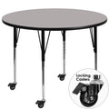 48 Round Grey Laminate Activity Table E26040