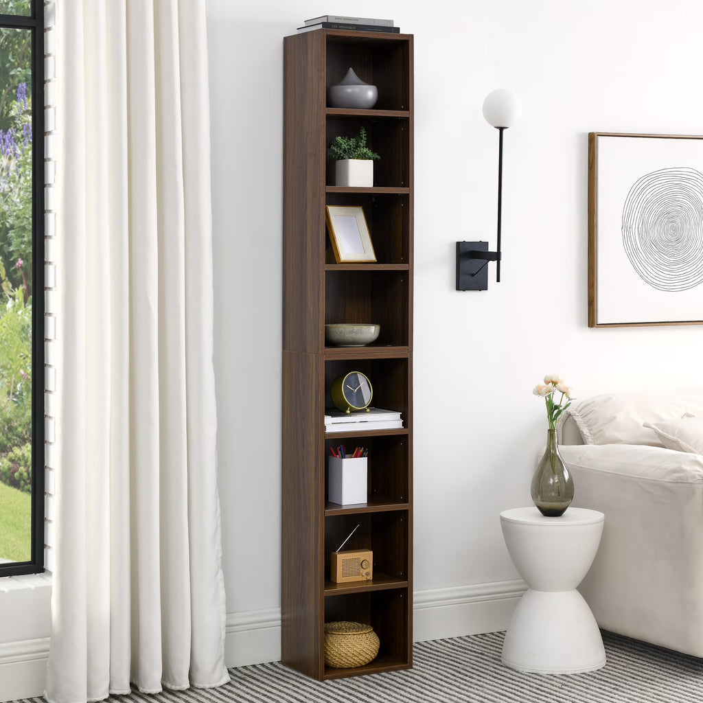 8-Tier Media Storage Tower Rack with Adjustable Shelves H629968