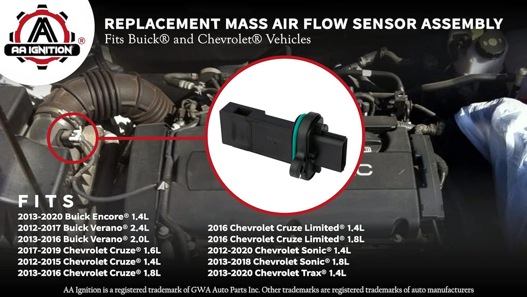 Mass Air Flow Sensor Assembly Pack of 2 R261847