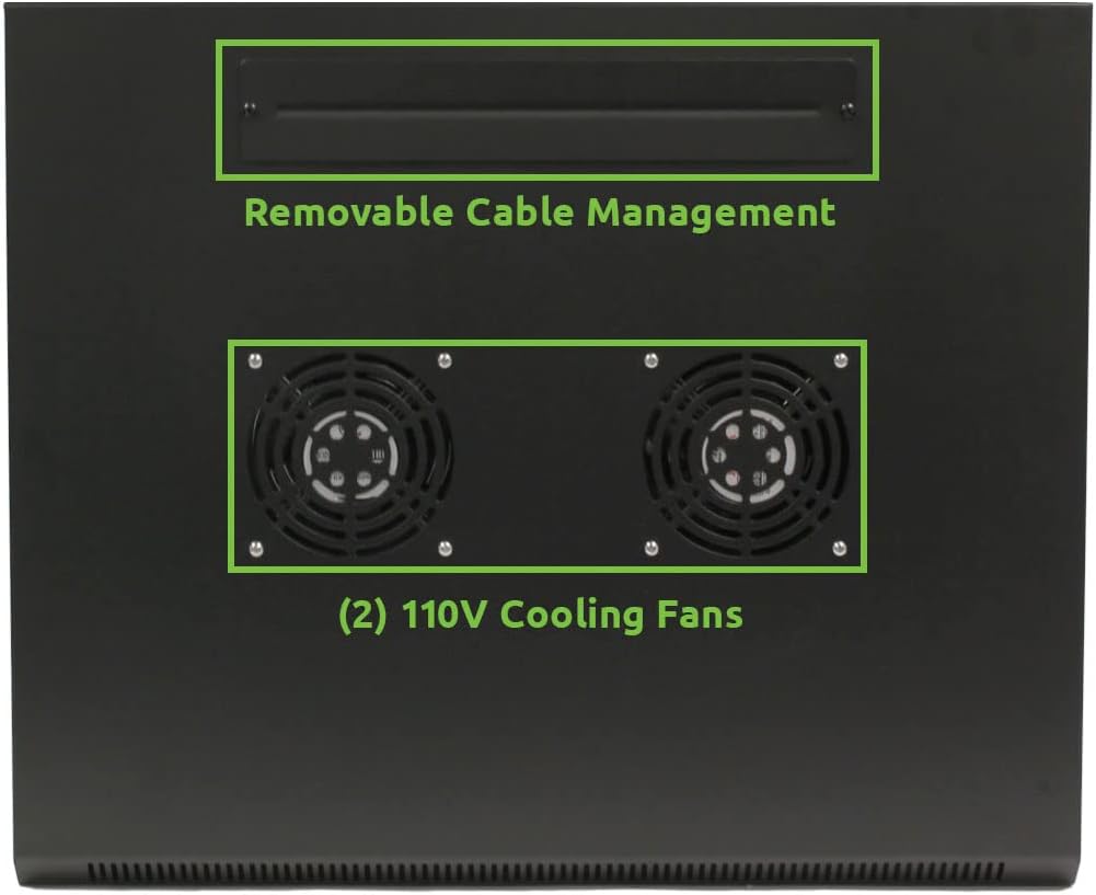 12U Wall Mount Network Server Cabinet Rack Enclosure Glass Door Lock Q958168