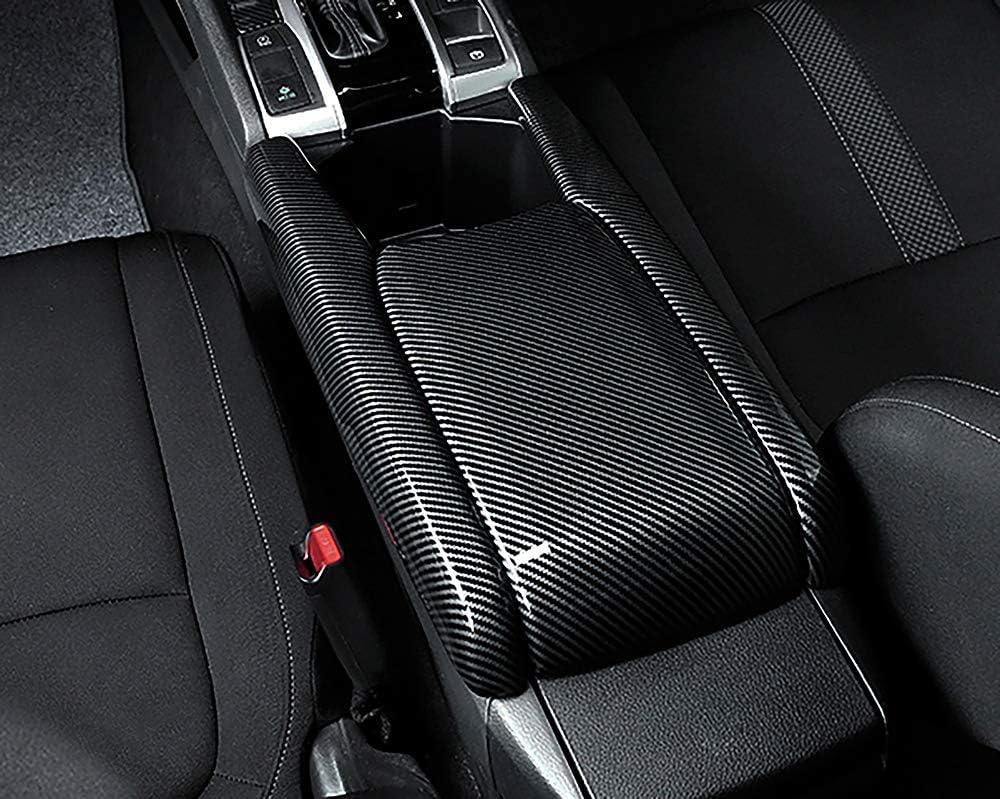 Carbon Fiber Style Armrest Box Cover Pack of 2 N765