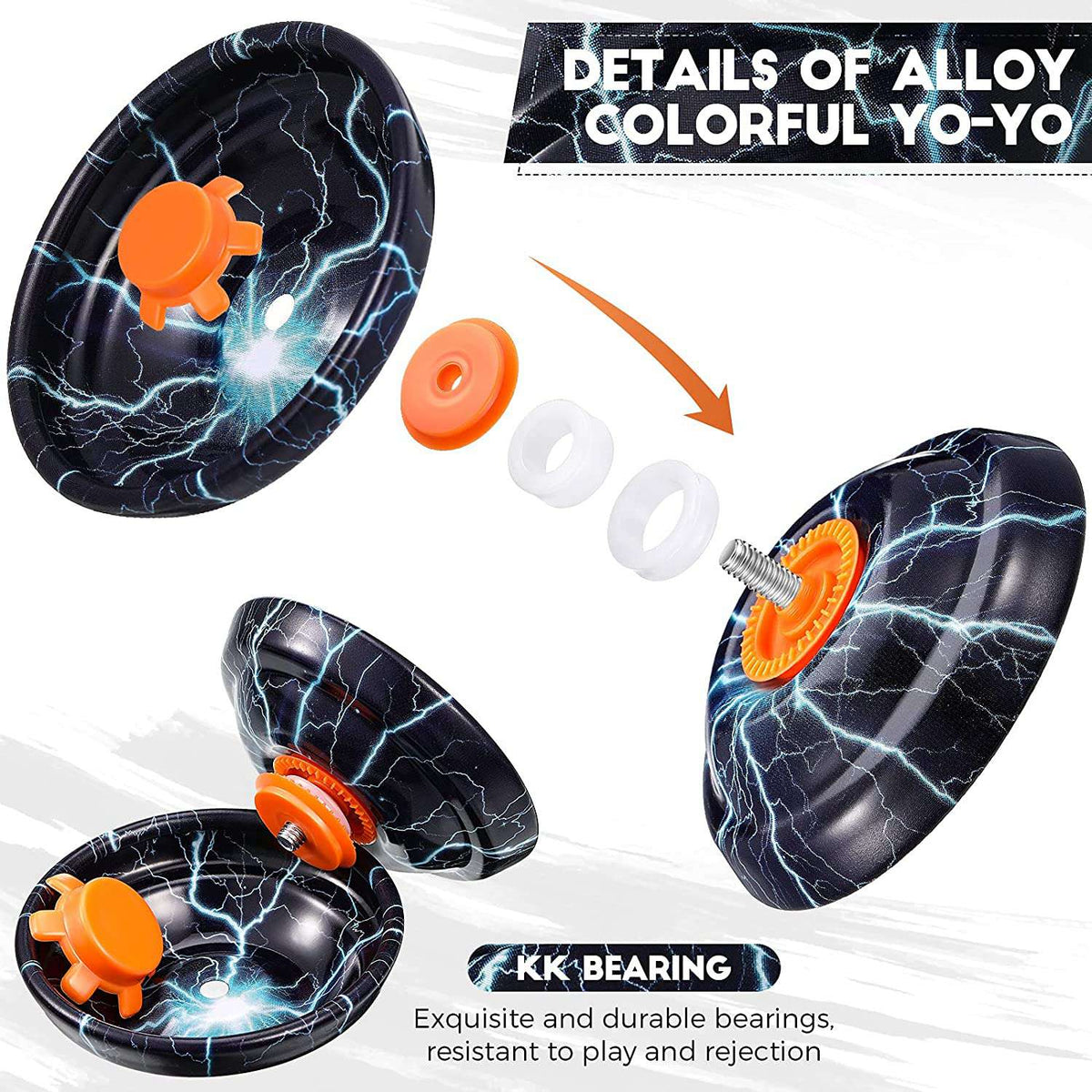 5Pcs Metal Responsive Yoyo Balls for Beginners N1062