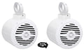 400 Watt 360° Swivel White Aluminum Wakeboard Tower Speakers A6199